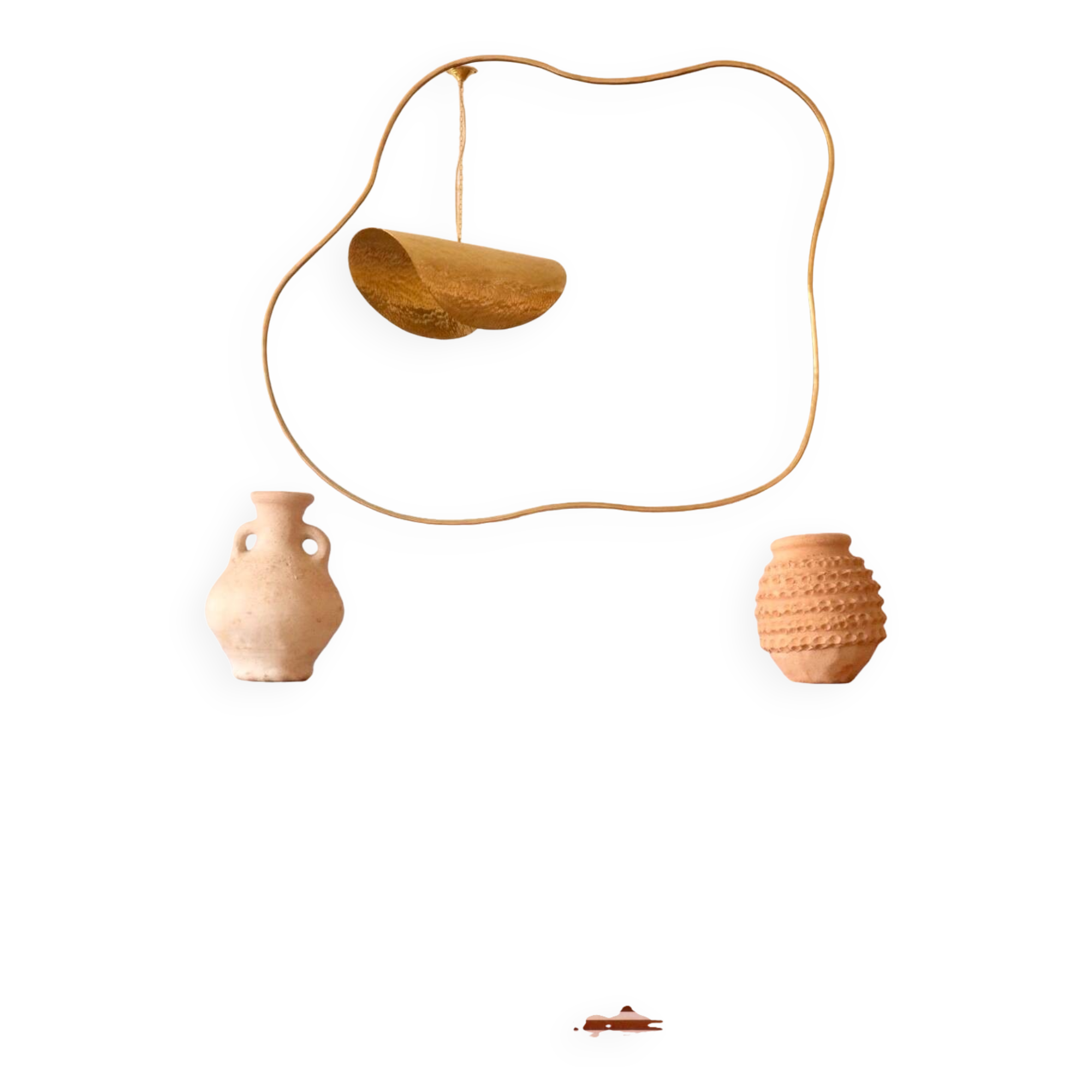 Abstract Organic Brass Mirror