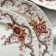 8 polychrome ironstone dinner plates "Wentworth" by Emile Bourgeois