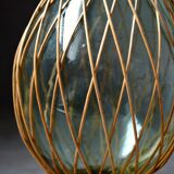Vintage glass and rattan bottle