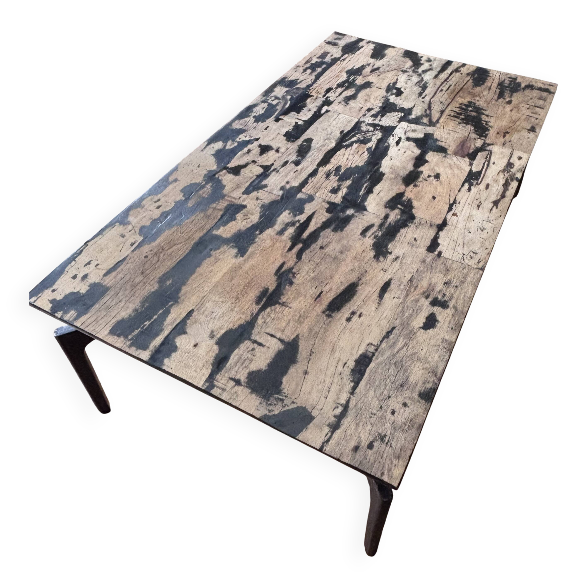 Nordal coffee table - striped solid mango wood