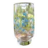Vintage large glass Arcopal Véronica Myosotis