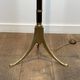 Reading Lamp in Mahogany and Gold Brass with Articulated Arm and Tripod Base