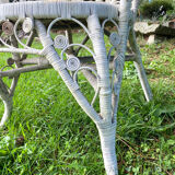 1960s peacock rattan armchair