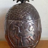 Grand bac à glaçons argenté ananas