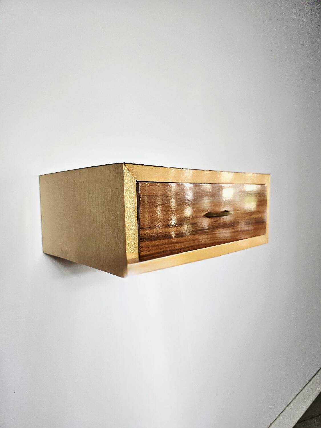 70s Floating Wall-Mounted Nightstand/Drawer