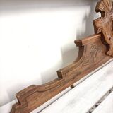 Antique carved wooden door pediment