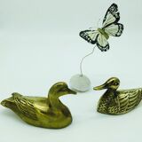 Couple de canards en laiton