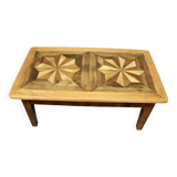 Table Basse à Dessus Parquet Ancien 110 cm