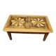 110 cm Coffee Table with Antique Parquet Top