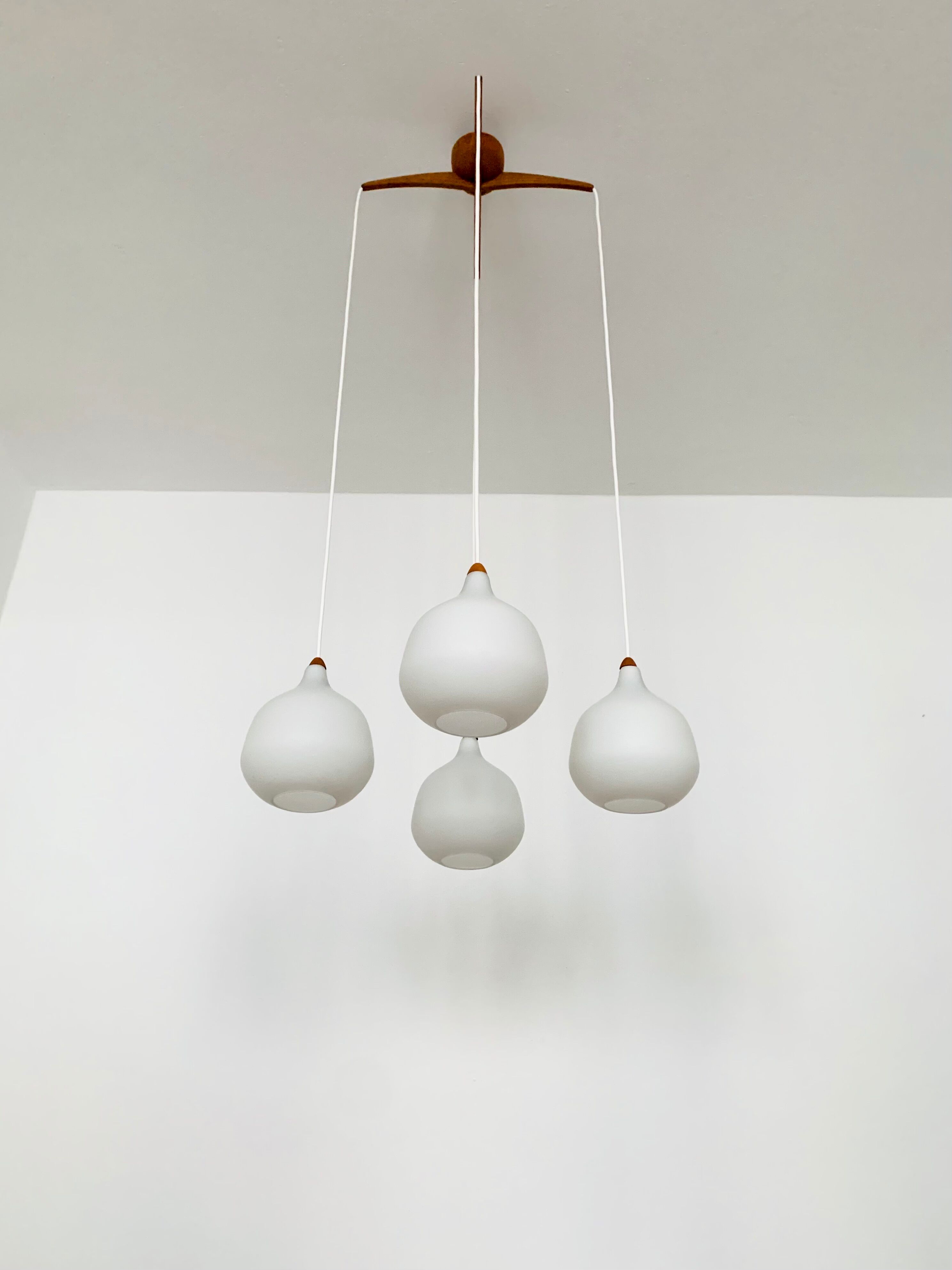 Opaline Cascading Lamp by Uno and Östen Kristiansson for Luxus