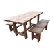 Table de ferme et ses deux bancs