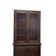 Vintage XL display cabinet in dark wood / wardrobe