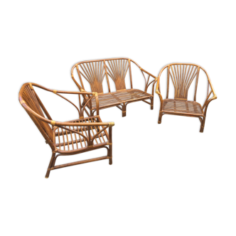 Vintage rattan living room 1970