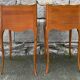 Paire tables de chevet vintage style Louis XV, bois, vintage, années 60