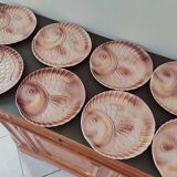 Bouillabaisse earthenware service from sarguemines vintage