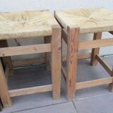Lot de 4 tabouret corde vintage