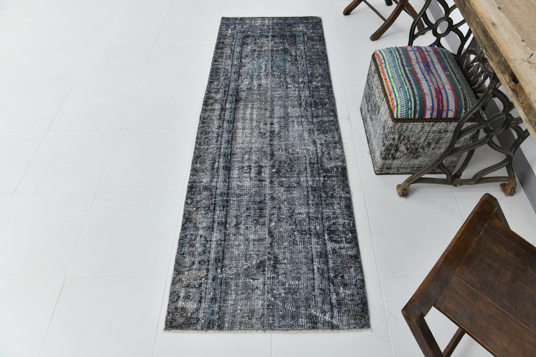 2x7 Vintage 58s Antique Runner Rug, 72x214Cm