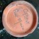 Large stoneware platter signed c. pitot, mid-20th century, black, white, and red glazed ceramic