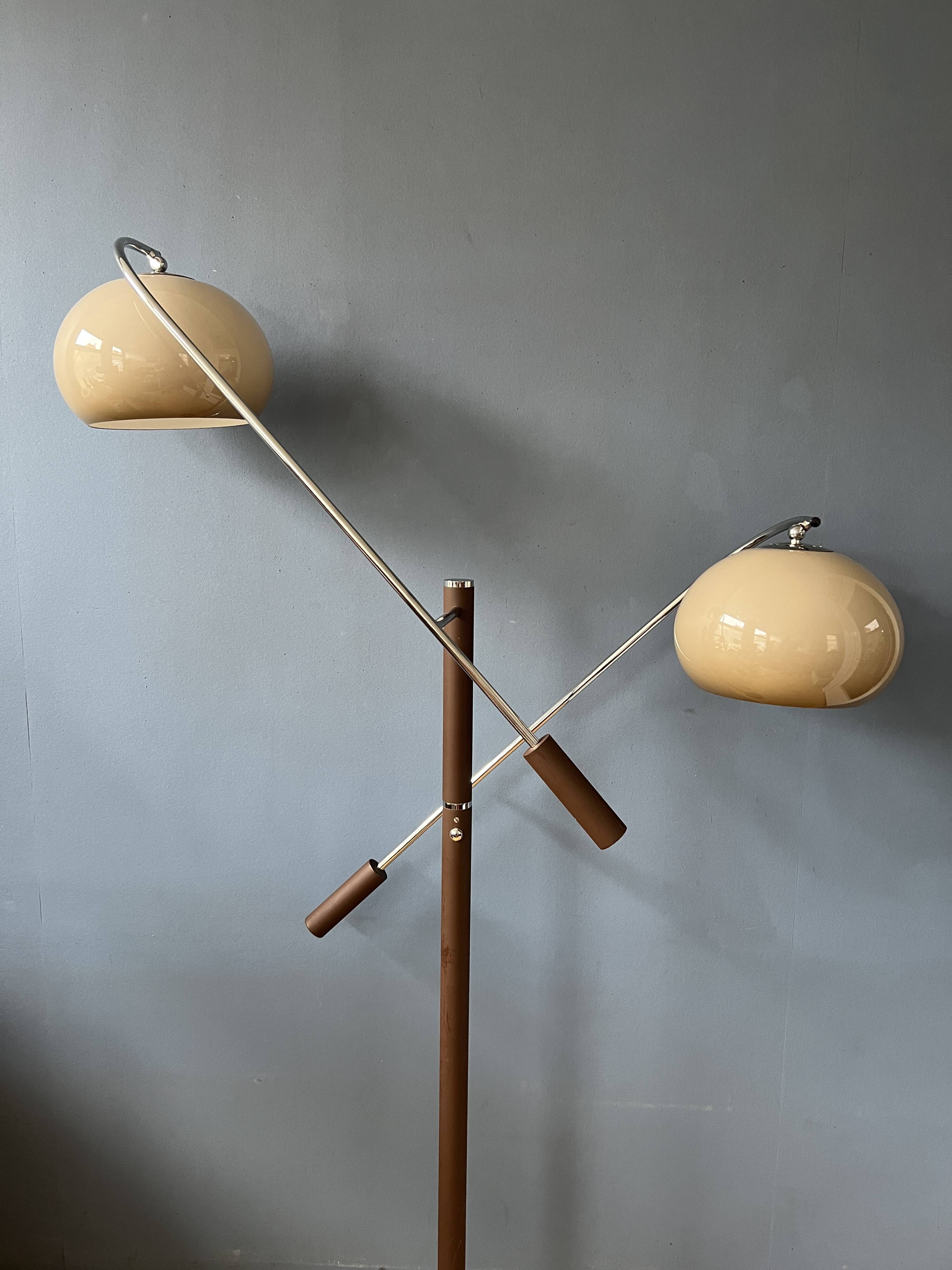 Vintage dijkstra mushroom swing arm space age floor lamp