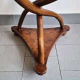 Art Nouveau side table in elm burl