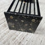 Italian 80s coffee table in marble and glass