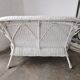 Banquette en rotin blanc