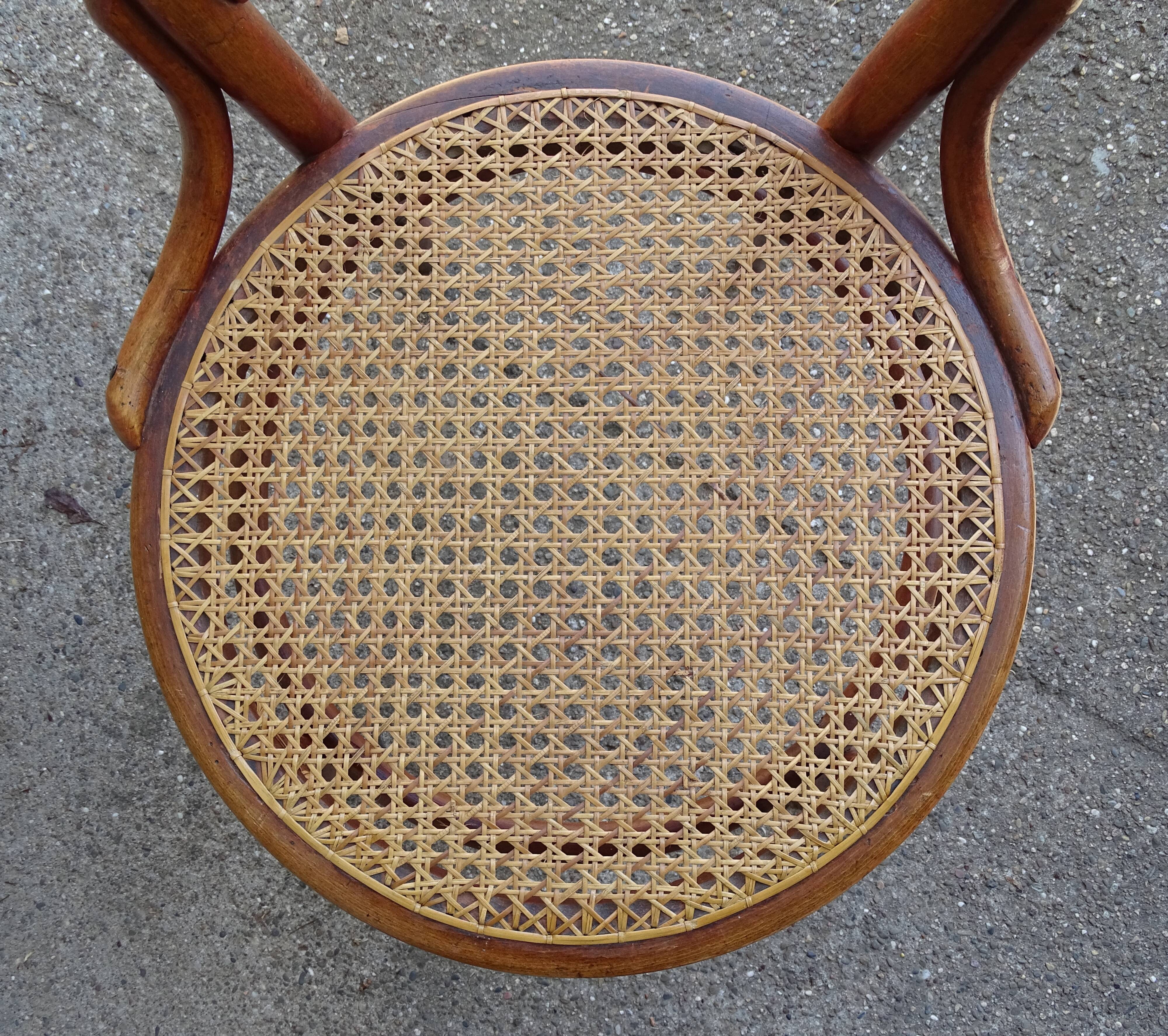 6 bistro chairs N° 14 canned, by Turpe Dresden 1890