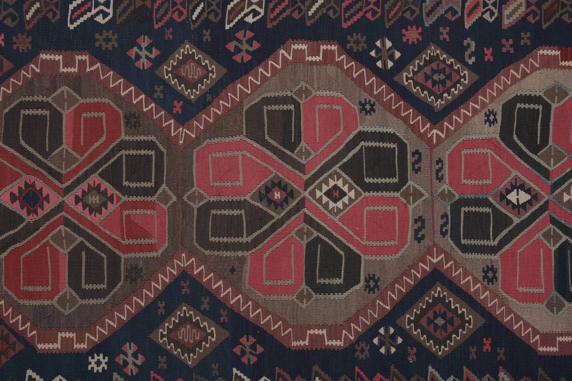 Vintage Turkish kilim, handwoven, 181x351 cm.
