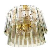 Lustre cadre Fontana Arte en cristal de Murano 1970