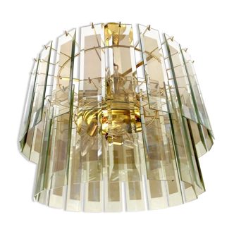 Chandelier frame Fontana Arte Murano 1970 Crystal