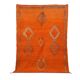Orange Vintage Moroccan Rug 162 x 232 cm - Berber Wool Rug - Handmade Rug