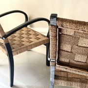 Scandinavian armchair in wood and rope by Axel Larsson, 1950