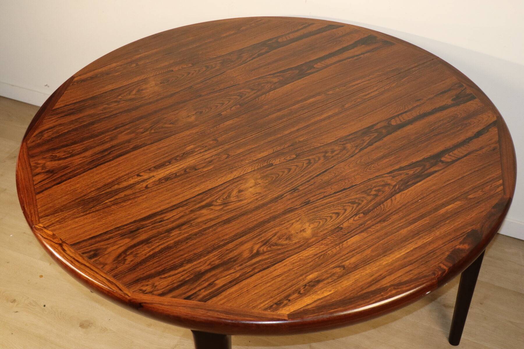 Table de repas extensible scandinave VV Mobler en palissandre, 1960