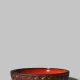 Danish Studio Geometric Red Bowl From Frank Keramik, 1960s