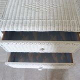 Old rattan chest of drawers