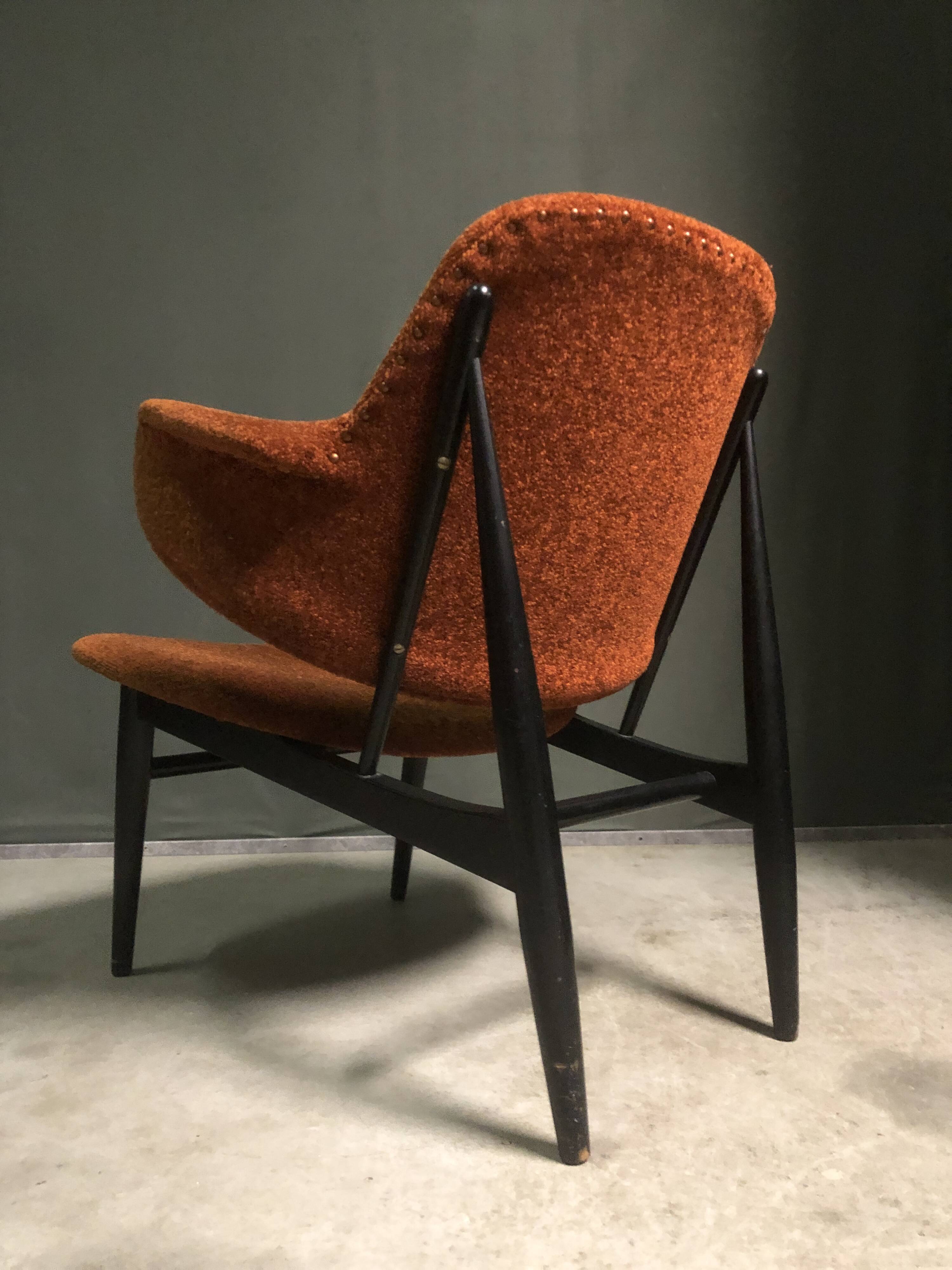 1950s Shell Chair by Ib Kofod-Larsen for Christensen & Larsen, Denmark
