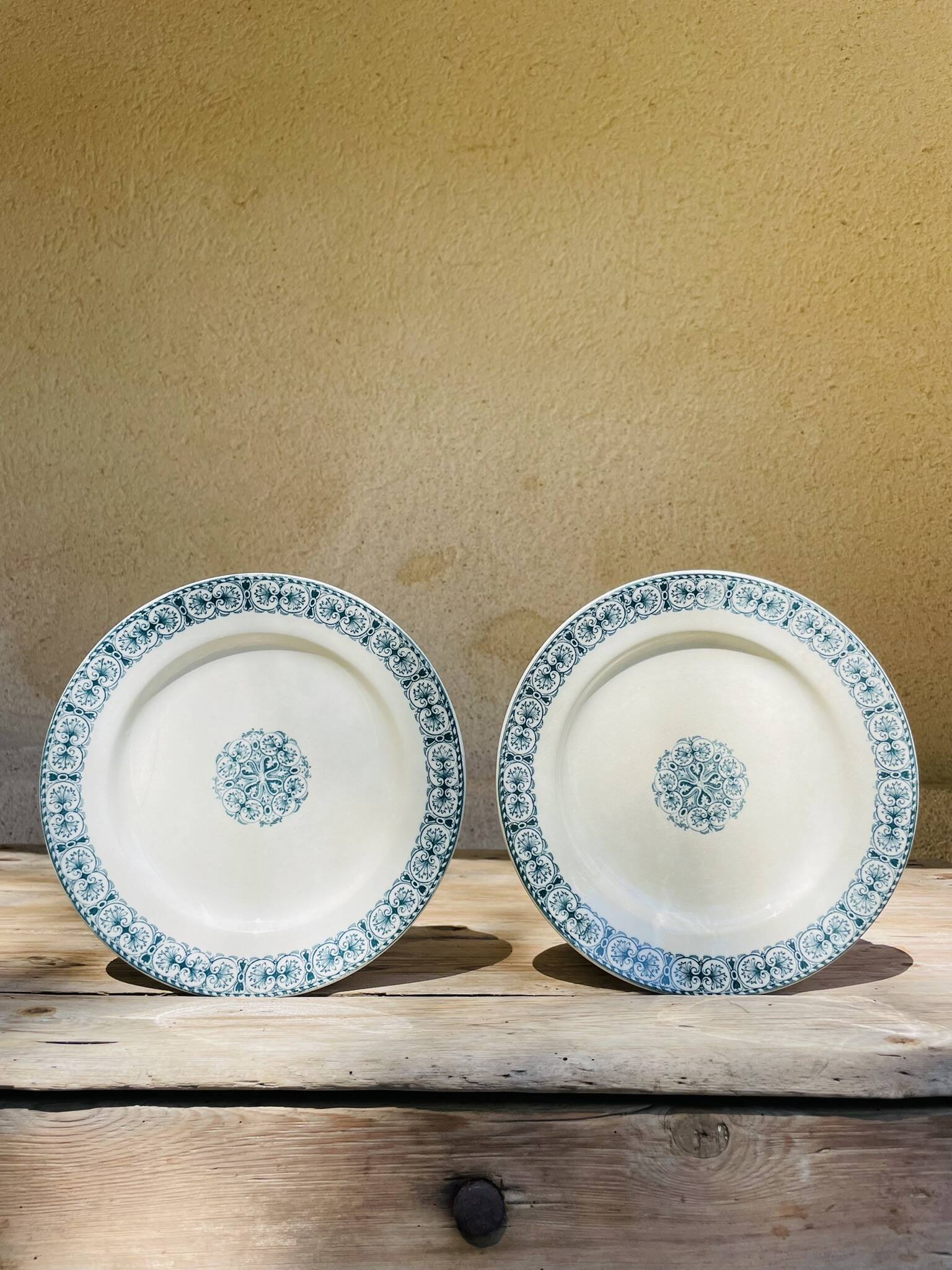 2 flat iron earth plates Jules Vieillard Bx