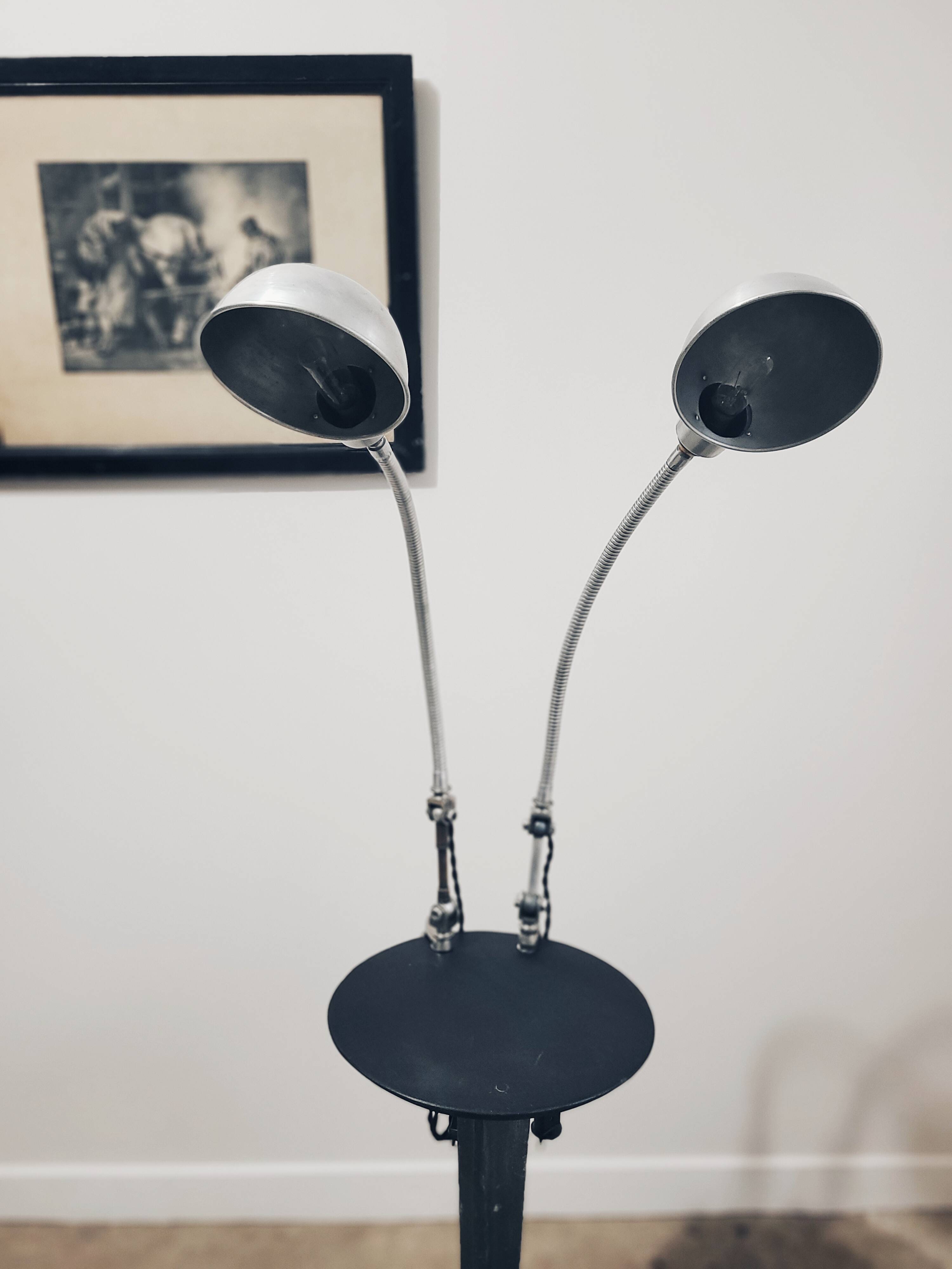 Pair of workshop lamps from the 1930s.