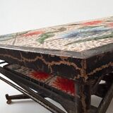 Vintage ceramic coffee table by Vallauris – floral and flat top