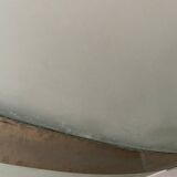 Rectangular ceiling light / chandelier in sandblasted glass and vintage Art Deco chrome