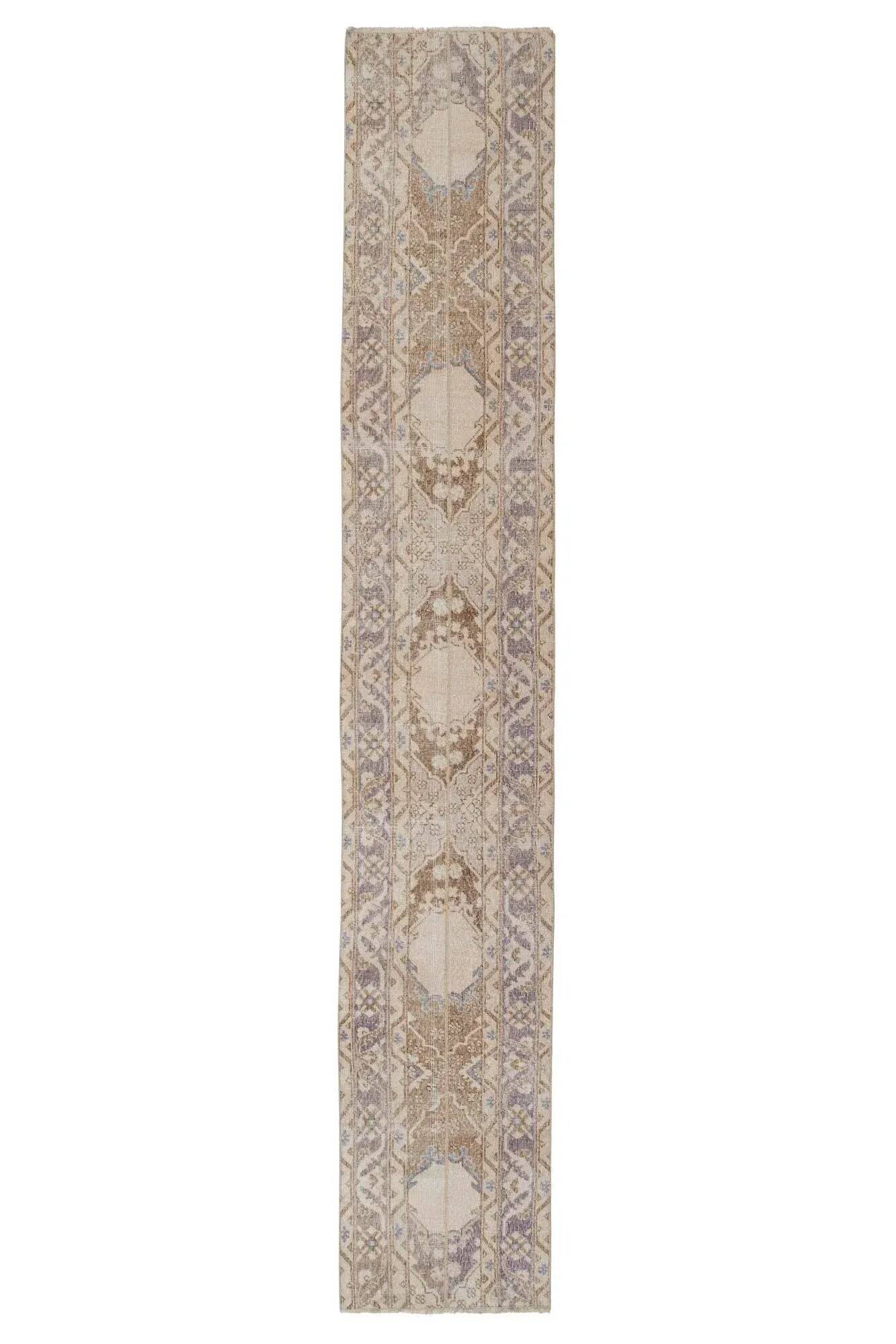 Vintage Turkish hallway rug 59x340 cm