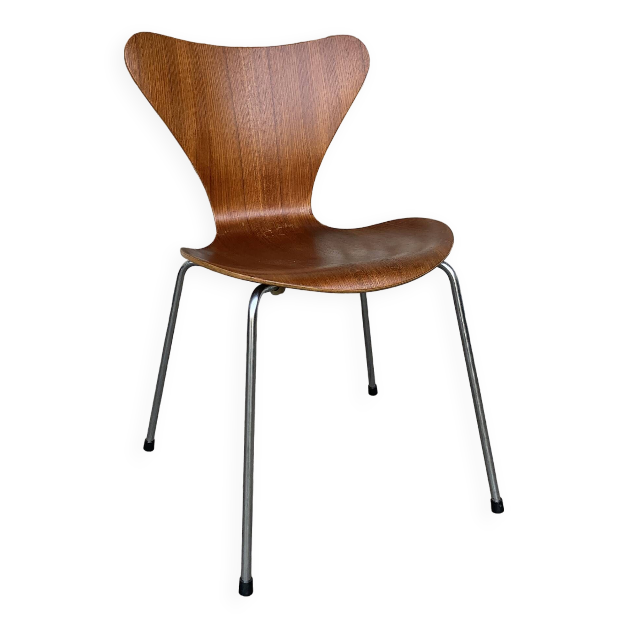 Teak 3107 butterfly chair Arne Jacobsen for Fritz Hansen, Teak 1965