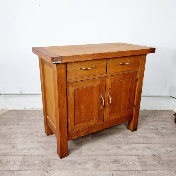 Buffet billot établi en chêne massif