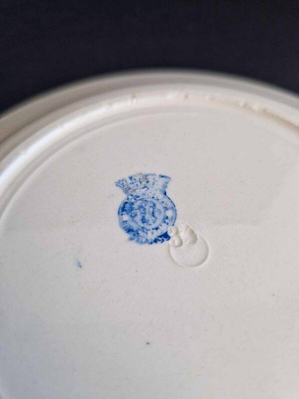 Set of 12 Badonvillier ceramic soup plates