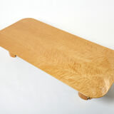 Very large coffee table maple brass Giovanni Offredi Saporiti 1980