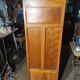 Parisian cabinet in solid wood with three drawers, marquetry and patina.