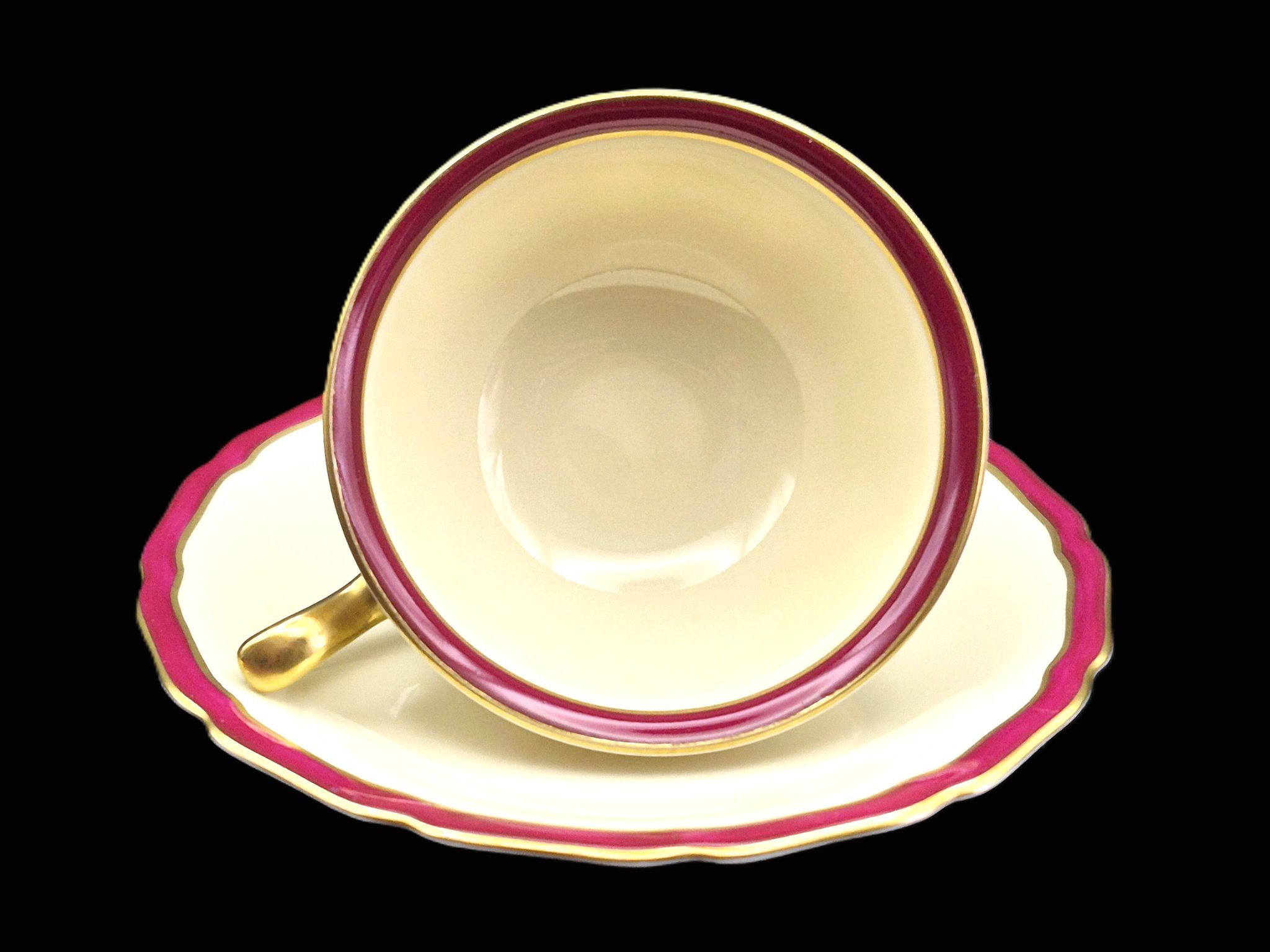 Set of three antique Thomas Bavaria cups – Ivory porcelain