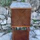 Bedside table in wood marquetry from the 19th century