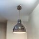 Vintage industrial pendant light - Polished chrome metal