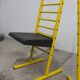 Paire de tabouret de bar italien ajustables jaune laqué et noir